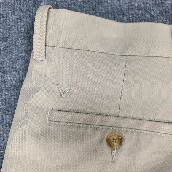 Callaway Shorts Mens 32 Beige Sweat Wicking Grip Waistband Performance Chino - Picture 8 of 10